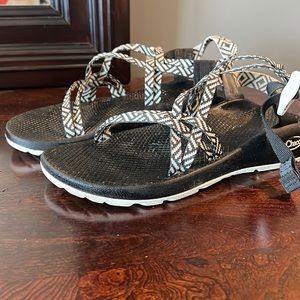 Women’s black and white Chaco Sandals size 10